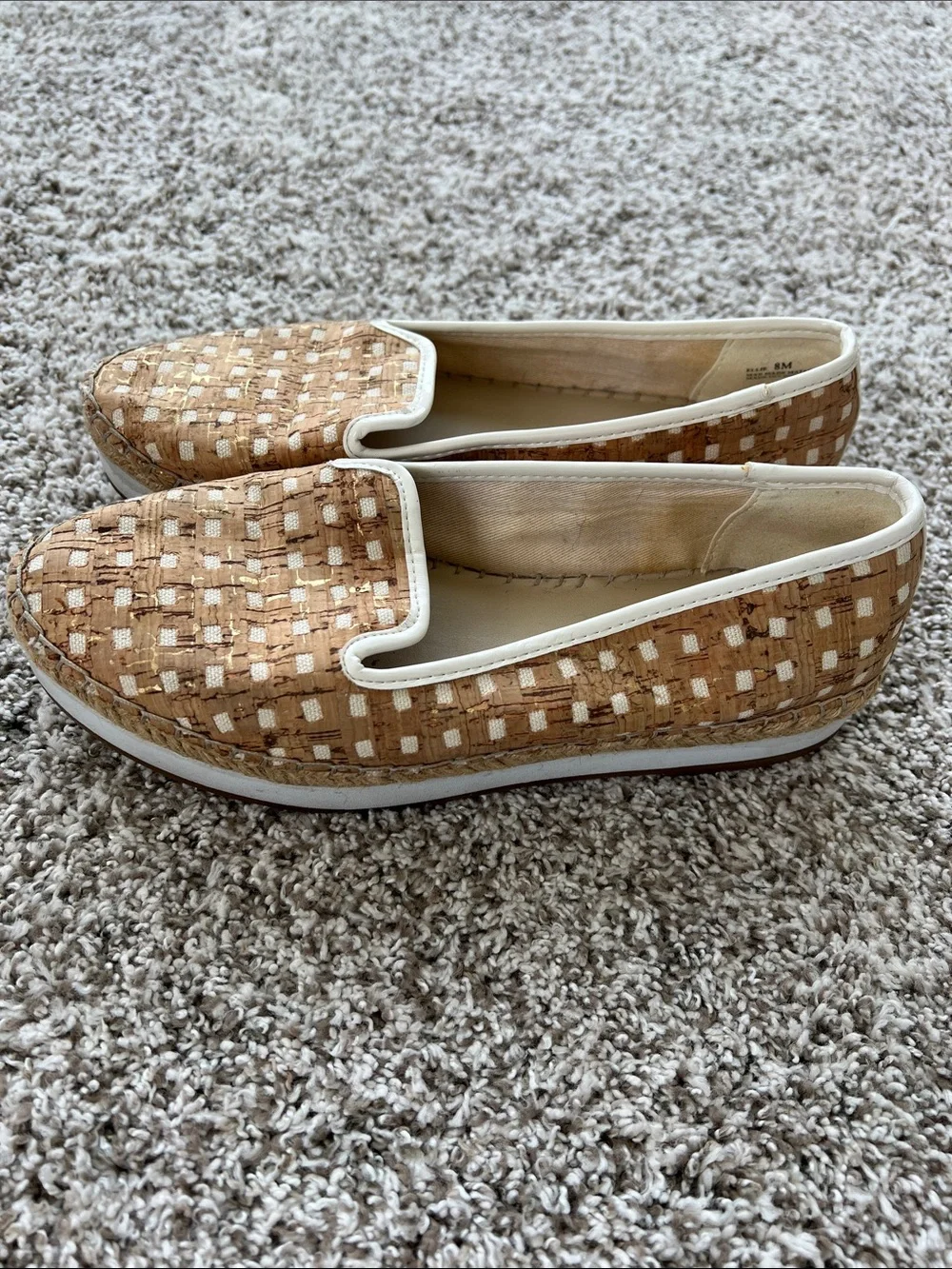 Sandra Robert’s Women's Woven Ellie Platform Espadrille Sandals Size 8